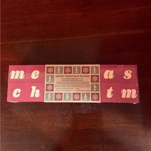 Brand New Uncle Goose brand set of holiday themed wood blocks